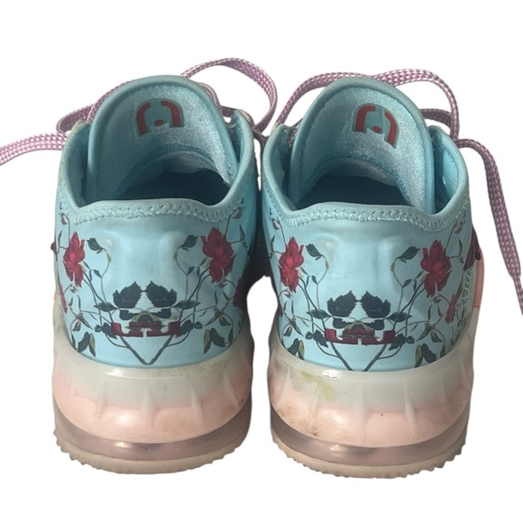 Nike x Mimi Plange LeBron 18 Low Daughters Sneakers EU40 US 9 Roses Teal Floral - Picture 4 of 10